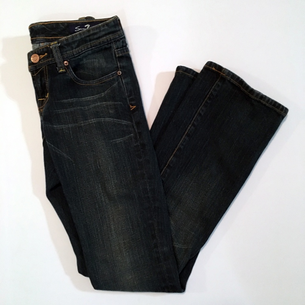 Seven7 Dark Wash Boot cut Jeans, 24